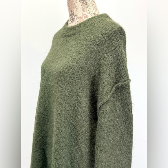 TOPSHOP Hunter green oversized crew neck sweater size XS. - Picture 7 of 16